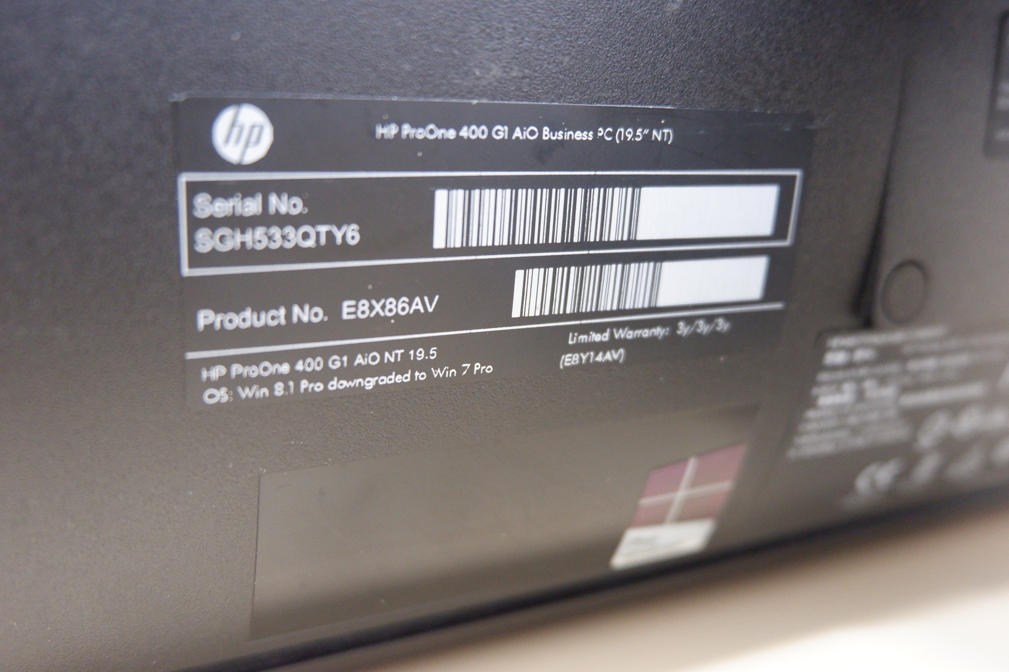 All in One HP ProOne 400 G1 (i5-4570TE ) - Image 2